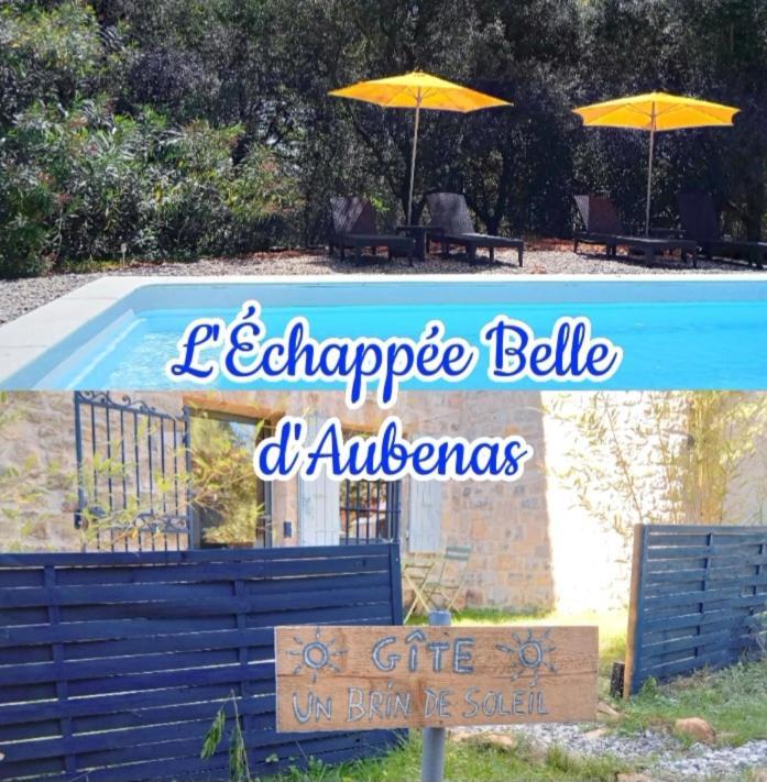 2 Pieces "Le Brin De Soleil" Gites Appart 'Hotel L'Echappee Belle D'Aubenas Logement 1 Sur 3 Exterior photo